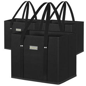 BALEINE 3Pk Reusable Grocery Bags - Black