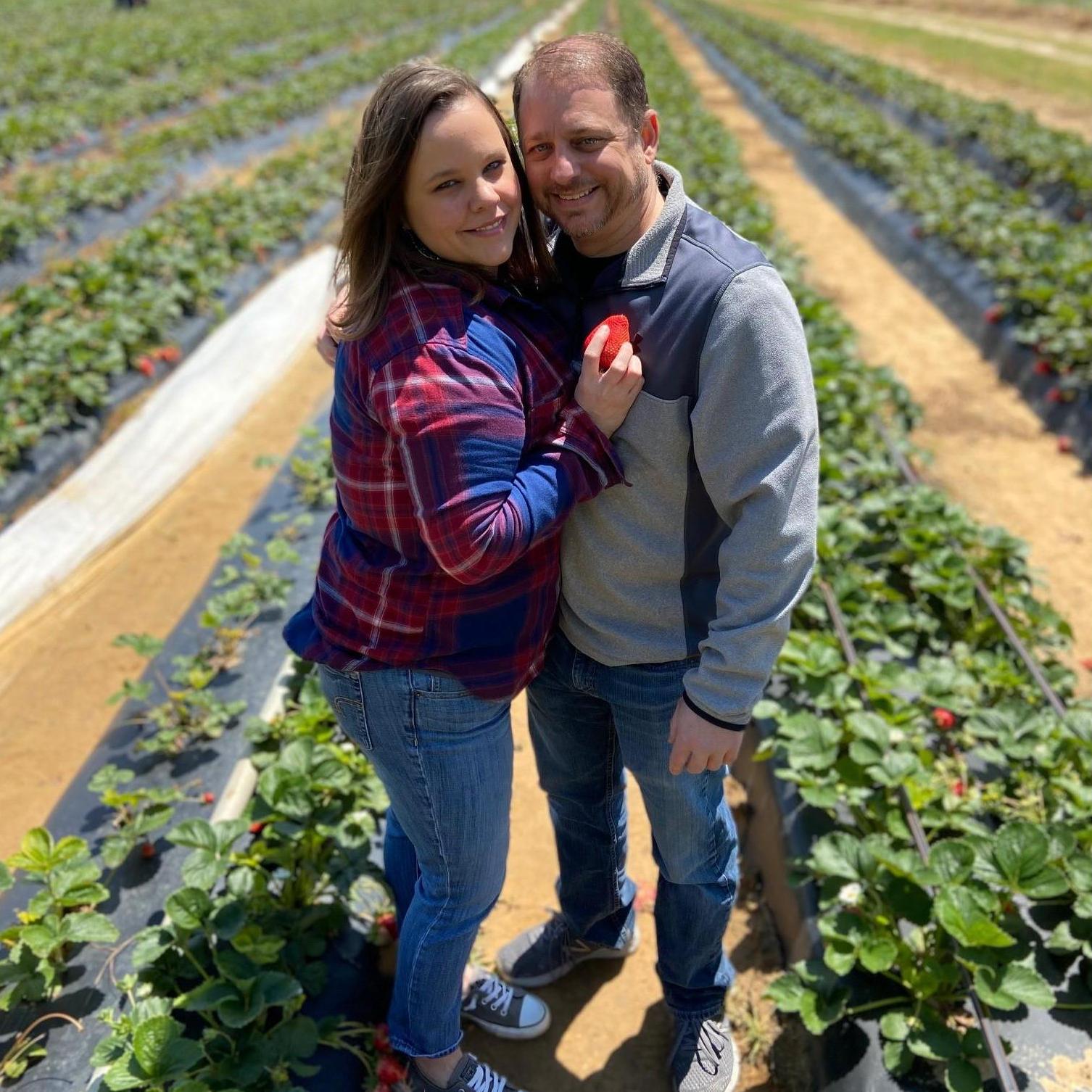 Strawberry picking with my babe!