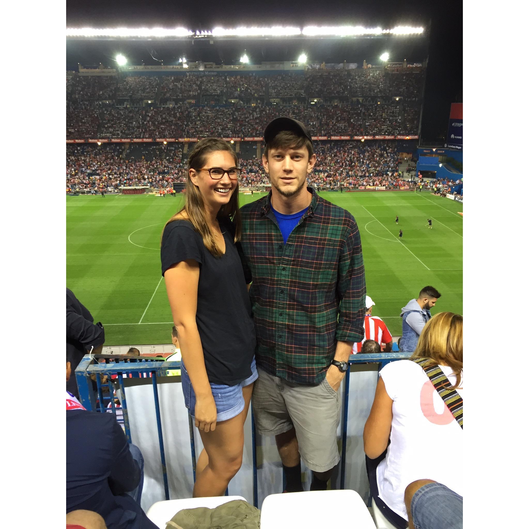Jon's friend Miguel treated us to a soccer game in Madrid (2015)