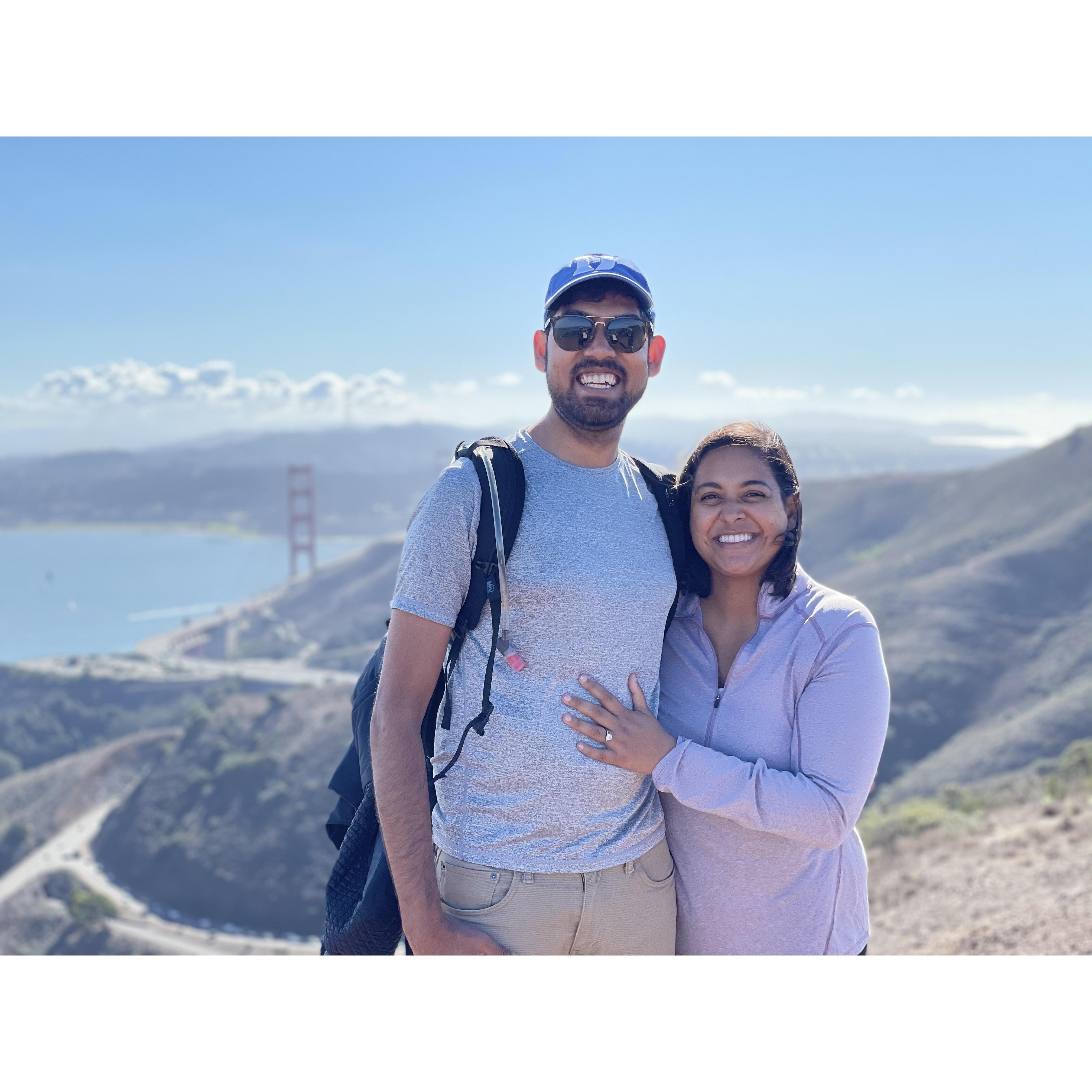 Hiking in the Marin headlands.