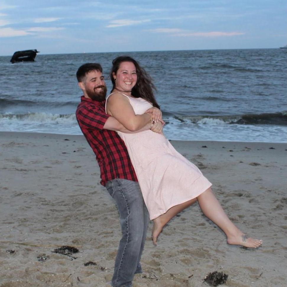 Engagement photos at Sunset Beach, Cape May - October 2020
