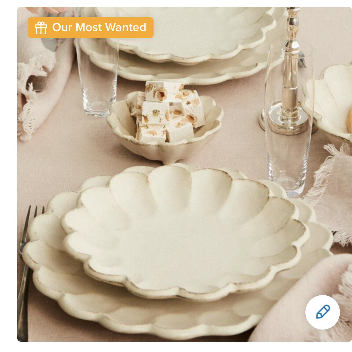 White Rinka Salad Plate 21 CM