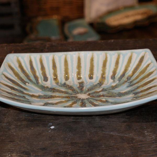 Teal Rectangle Serving Bowl