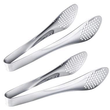 BIGSUNNY 2 Pack Buffet Tongs, Stainless Steel Food Tongs Serving Tongs