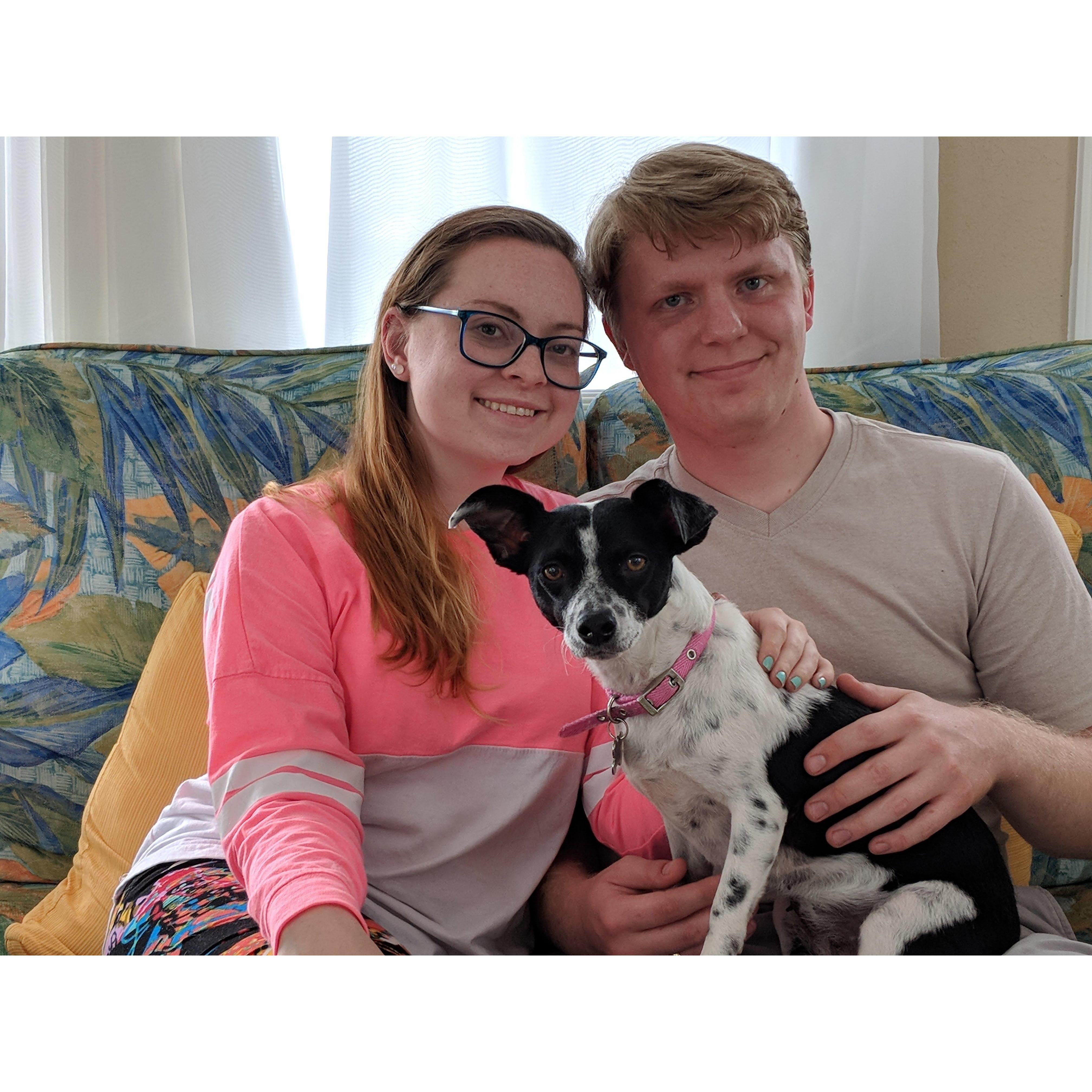 One of our first family photos with Scarlett!