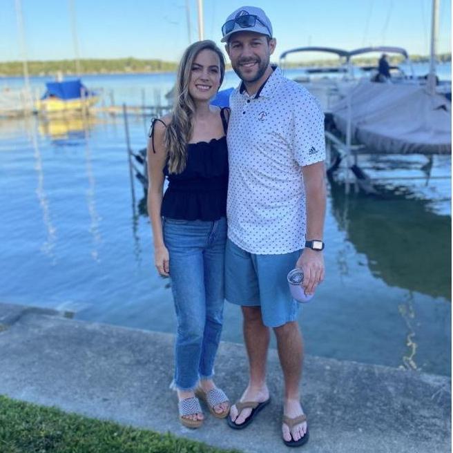 Enjoying some sunshine with Tom's Family at Clear Lake, Indiana.