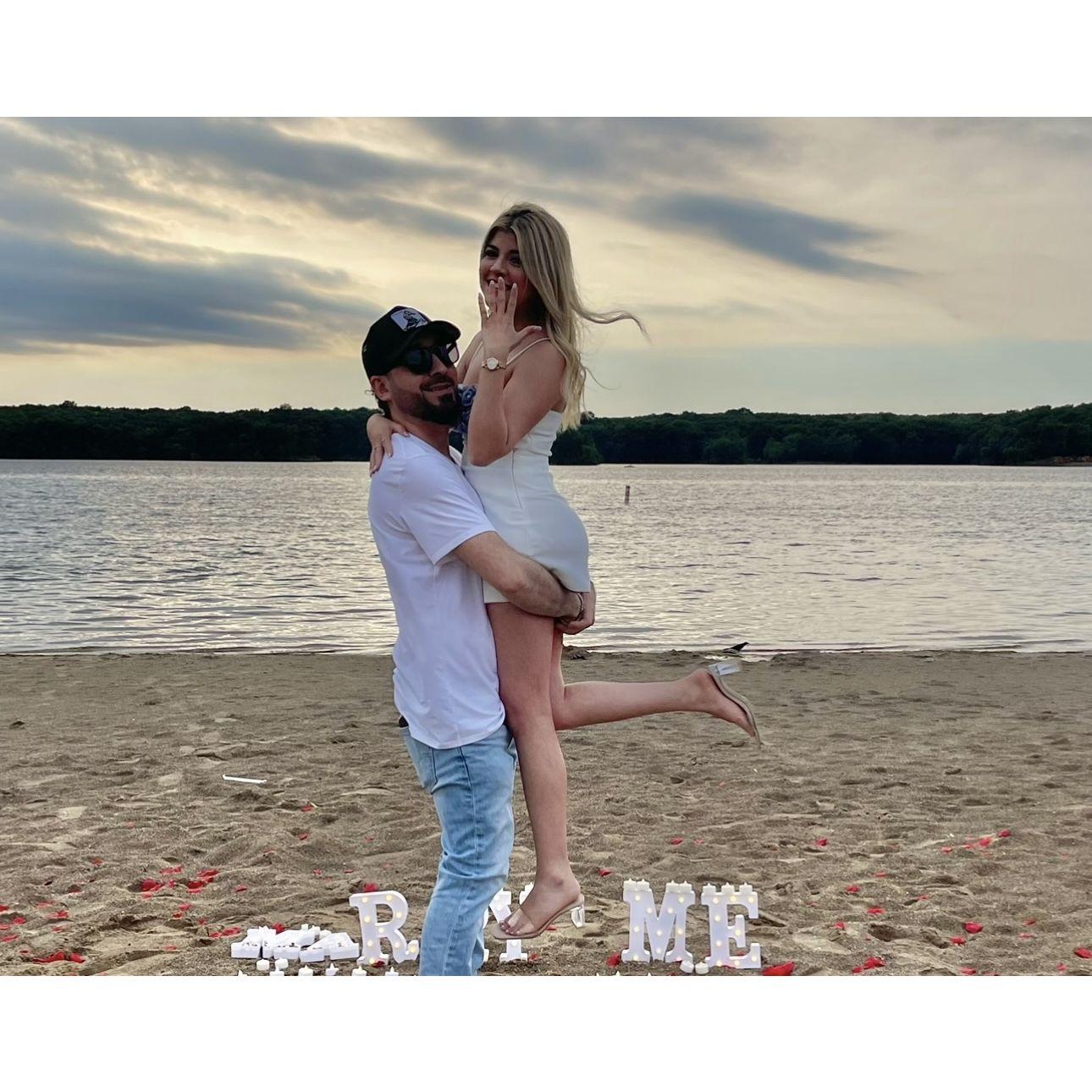 The day we got engaged.