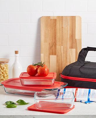 Pyrex-Portable Easy Grab Double Decker 9 Piece Food Storage Container Set