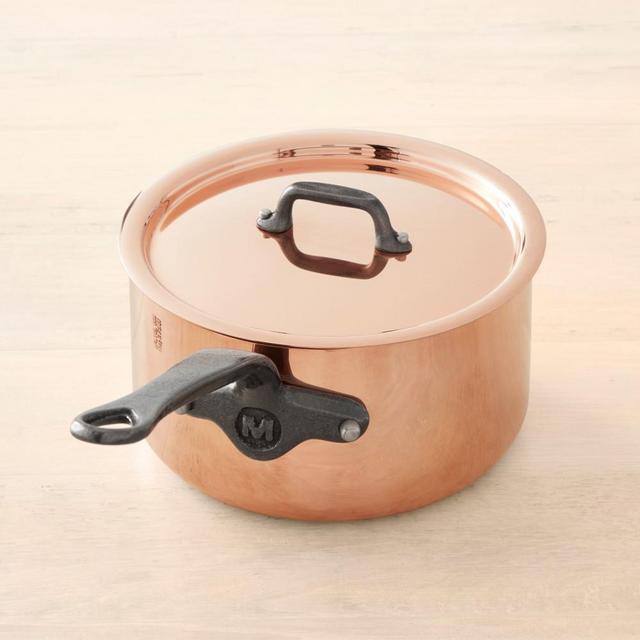 Mauviel Copper M'200 CI Saucepan, 2-Qt.