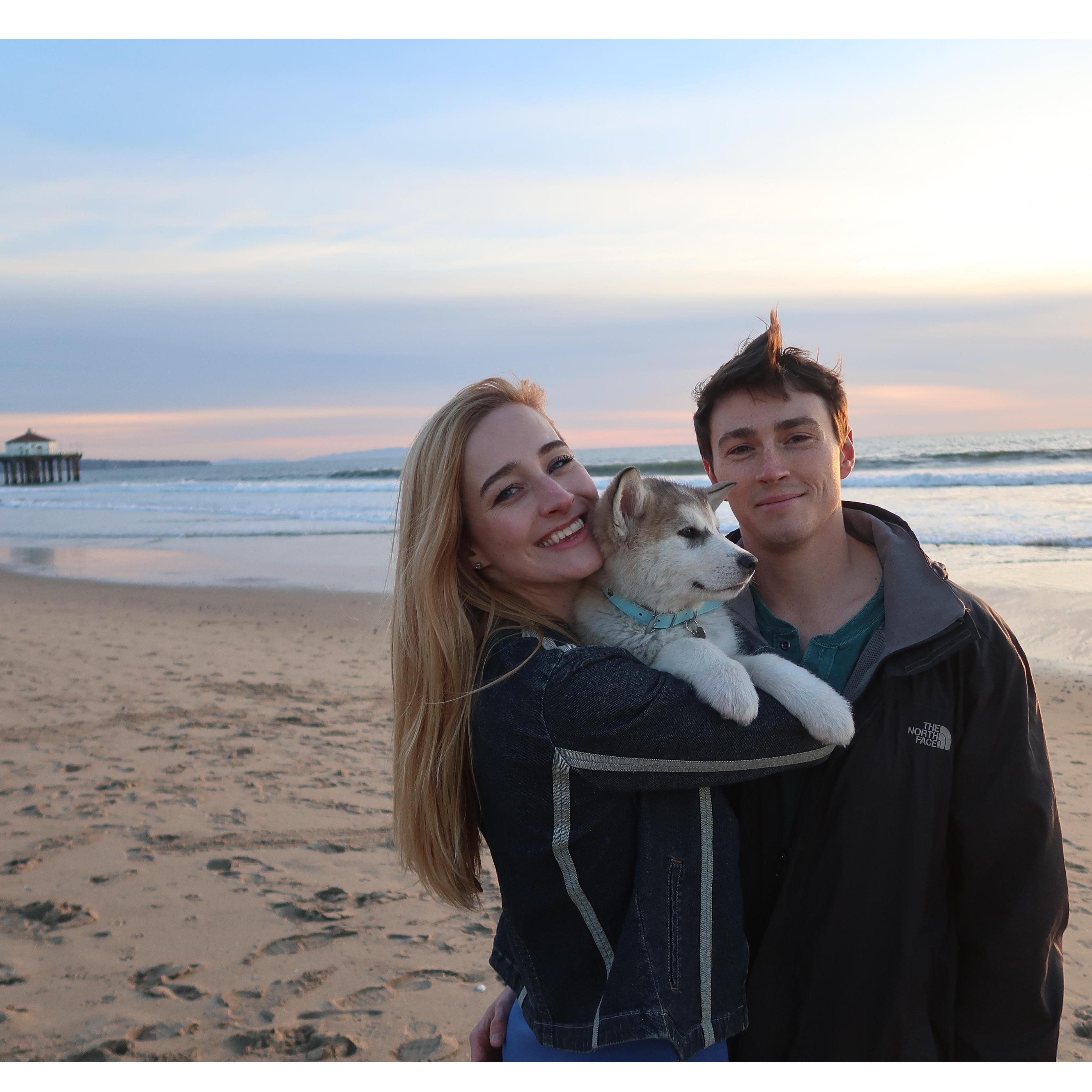Our first beach day with our baby