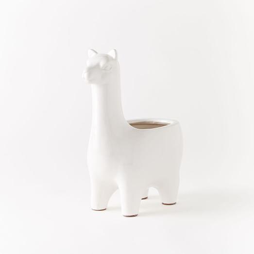 Ceramic Llama Planter, Small