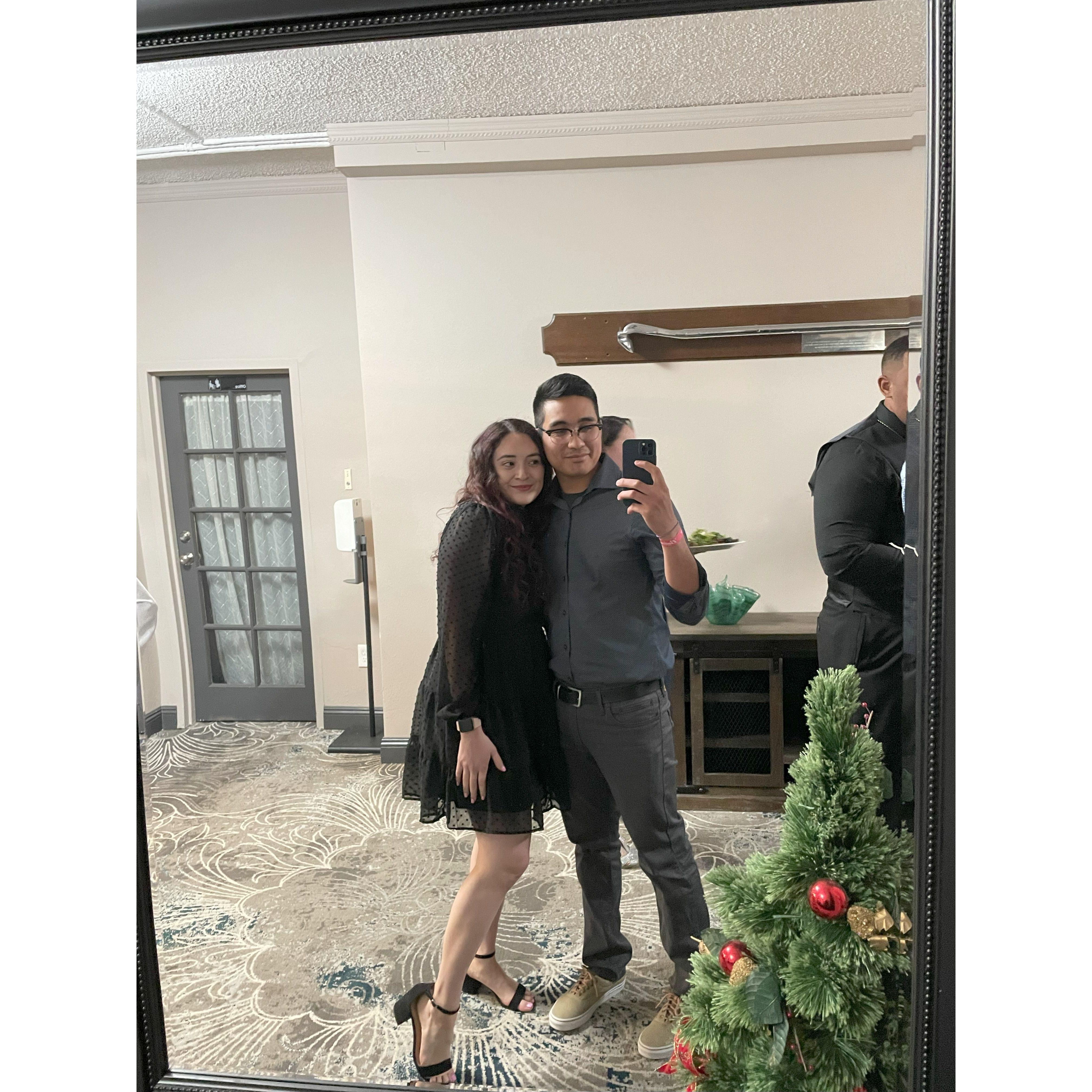 Our first Christmas together in Lemoore, CA.