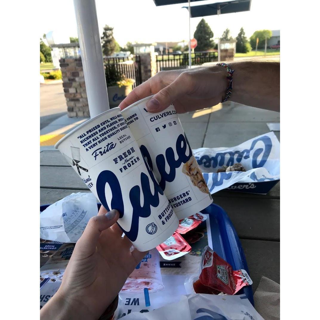 culvers in 2019... little did we know then that one day, Olivia would try on and buy her wedding dress in the bathroom of a Milwaukee Culvers