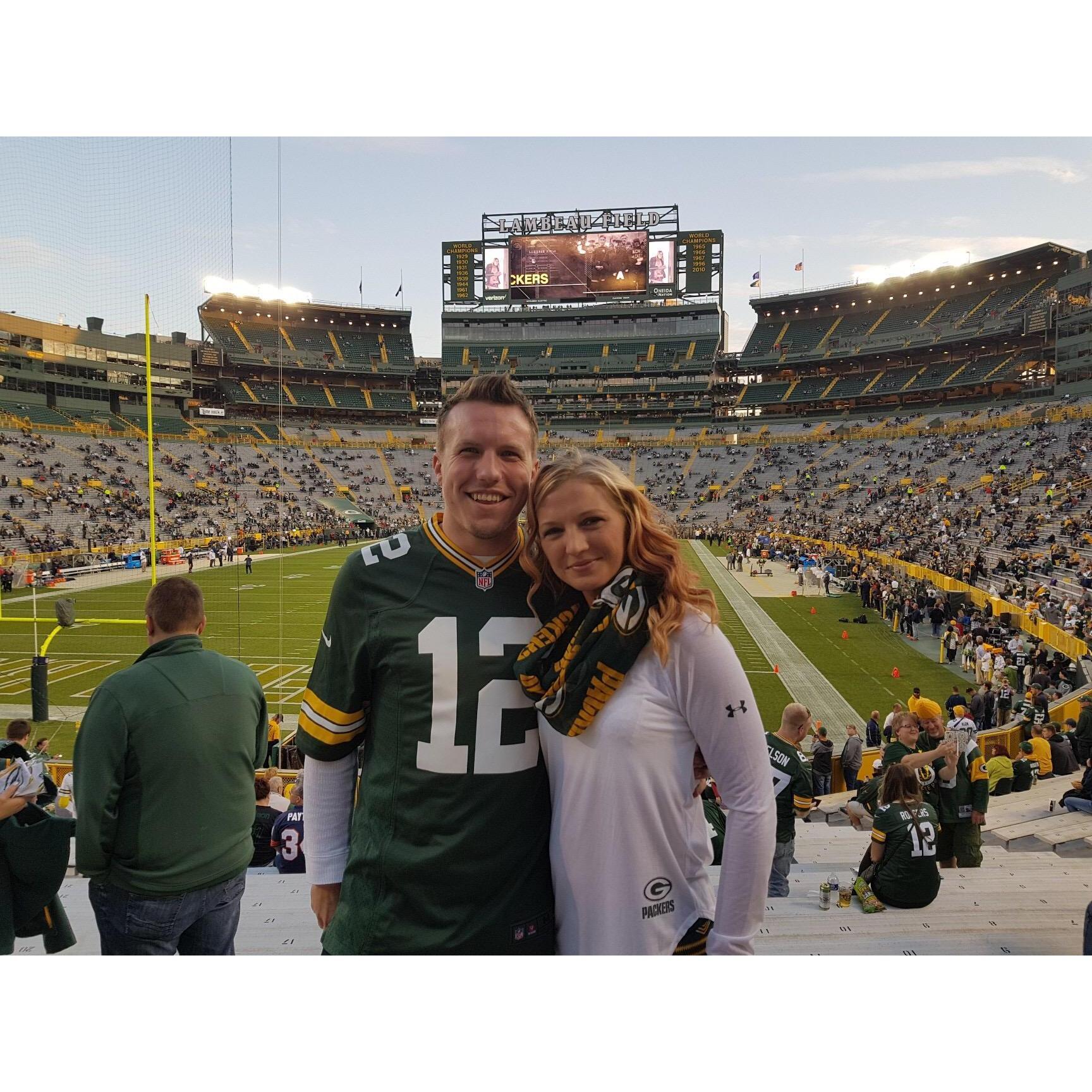 Our first trip to Lambeau together