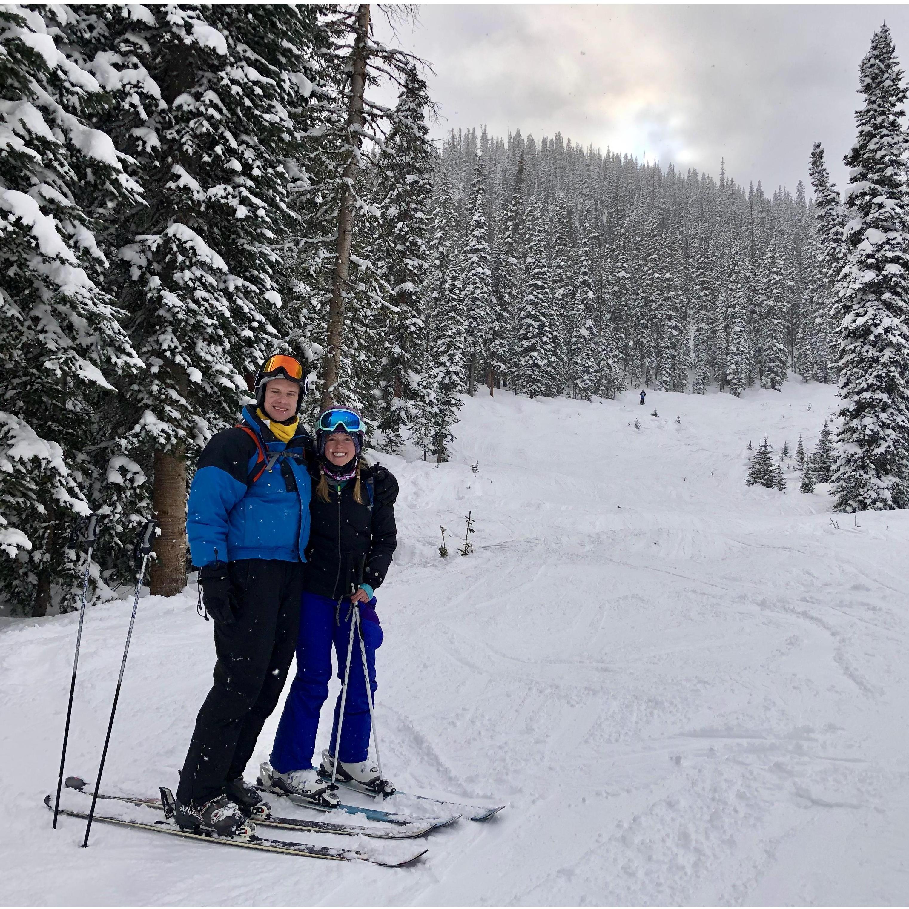 Our first time skiing together!
