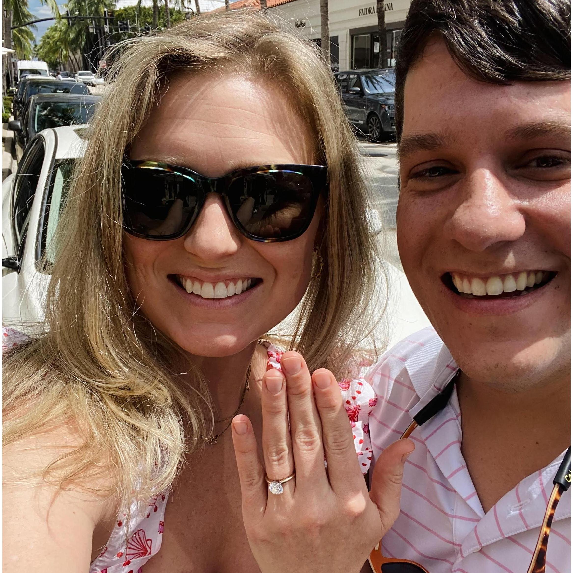 The day we got engaged! Kurt asked on a beautiful canopied road on the way down to The Breakers for an unforgettable weekend!