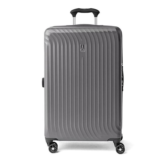 Travelpro Maxlite Air Hardside Expandable Luggage, 8 Spinner Wheels, Lightweight Hard Shell Polycarbonate, Shadow Grey, Checked-Medium 25-Inch