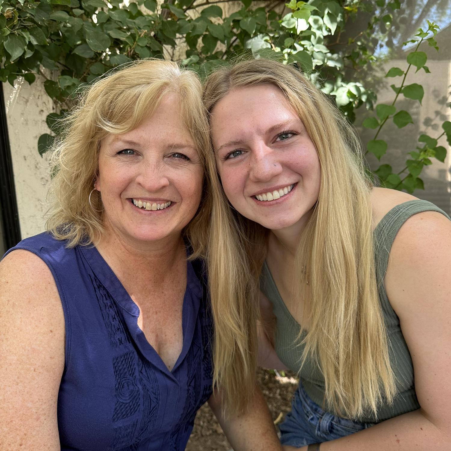 Madi and her mom at their favorite cafe in Tucson, AZ