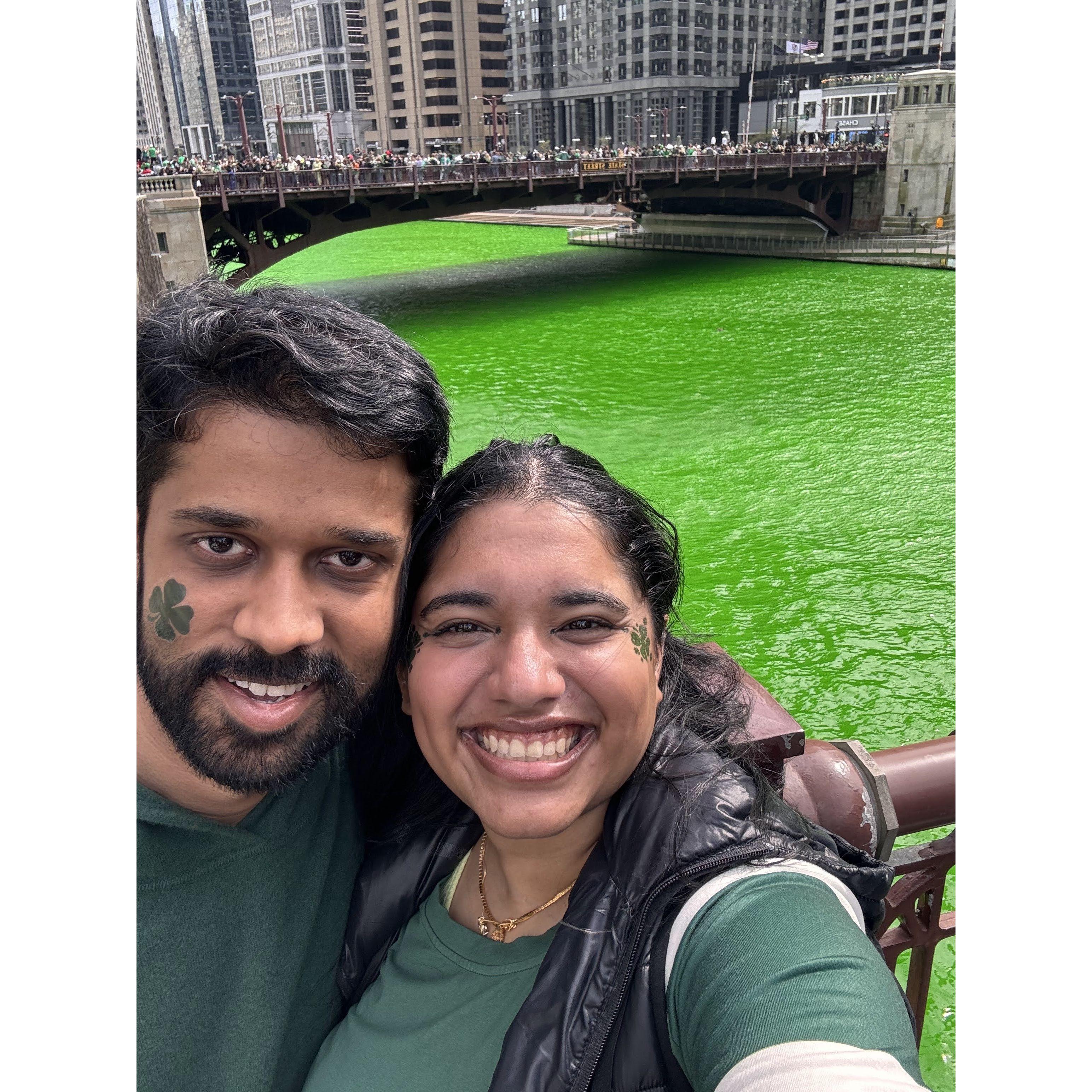 All green by the river!  Happy St. Paddy’s day!