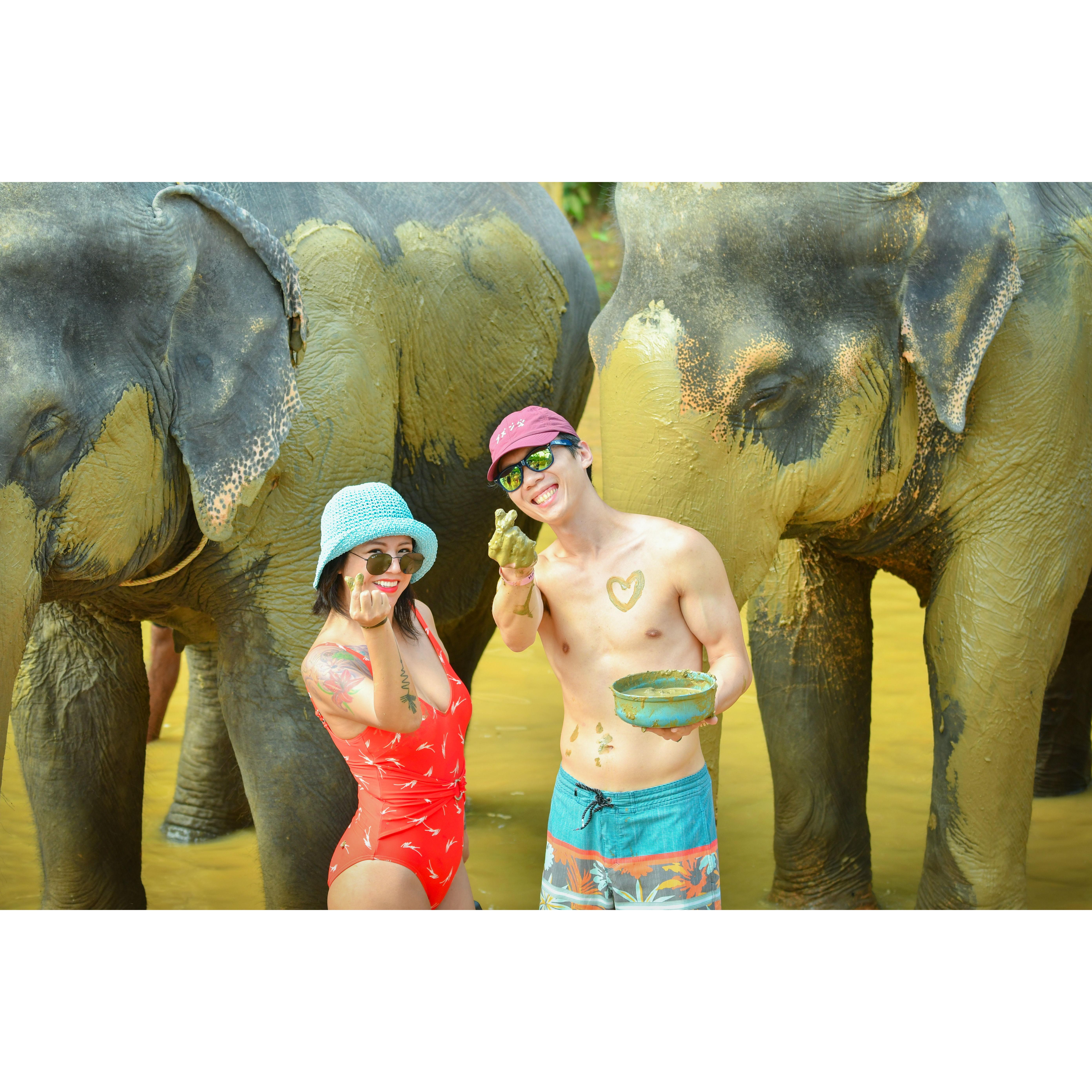 With our Giant babies in Thailand.