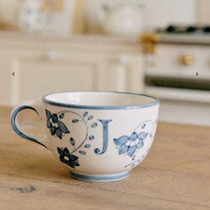 Mug- Storm Blue - Letter J