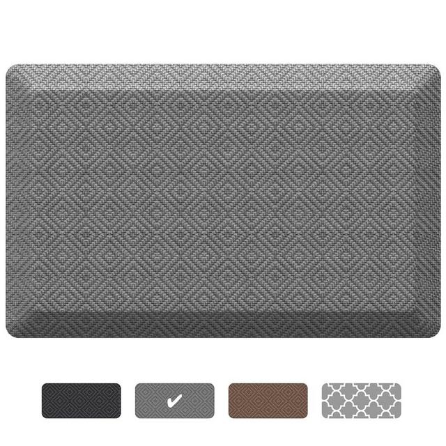 Ophanie Kitchen mats for Floor, Kitchen Rugs, Anti Fatigue Standing Cushioned Mat, Waterproof, Comfort Ergonomic mat for Office, Home, Sink, 9/10 inch Thick Memory Foam 20x32 Grey Non-Slip Bottom