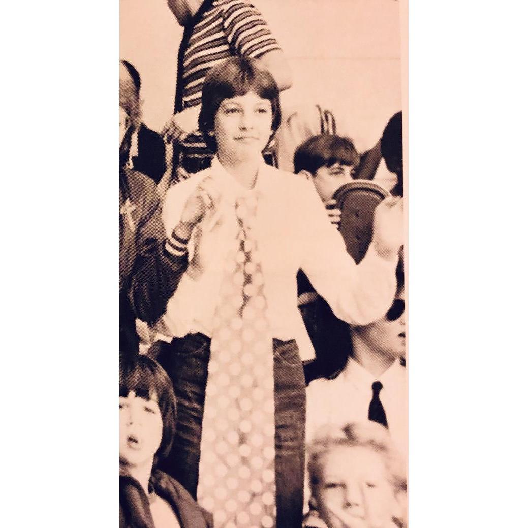 Caroline at about 11 or 12 when we first met.  And no, that was not my normal attire.....