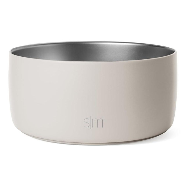 Simple Modern Stainless Steel Pet Water Bowl for Dogs & Cats | Reusable Insulated Stainless Steel Food Bowls for Dog Cat | No Tip No Slip BPA Free | Bentley Collection | Large (64oz) | Almond Birch