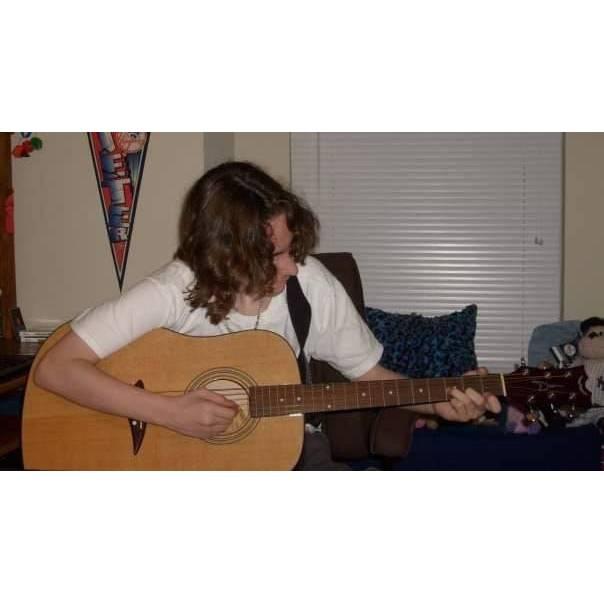 Sean with his first guitar