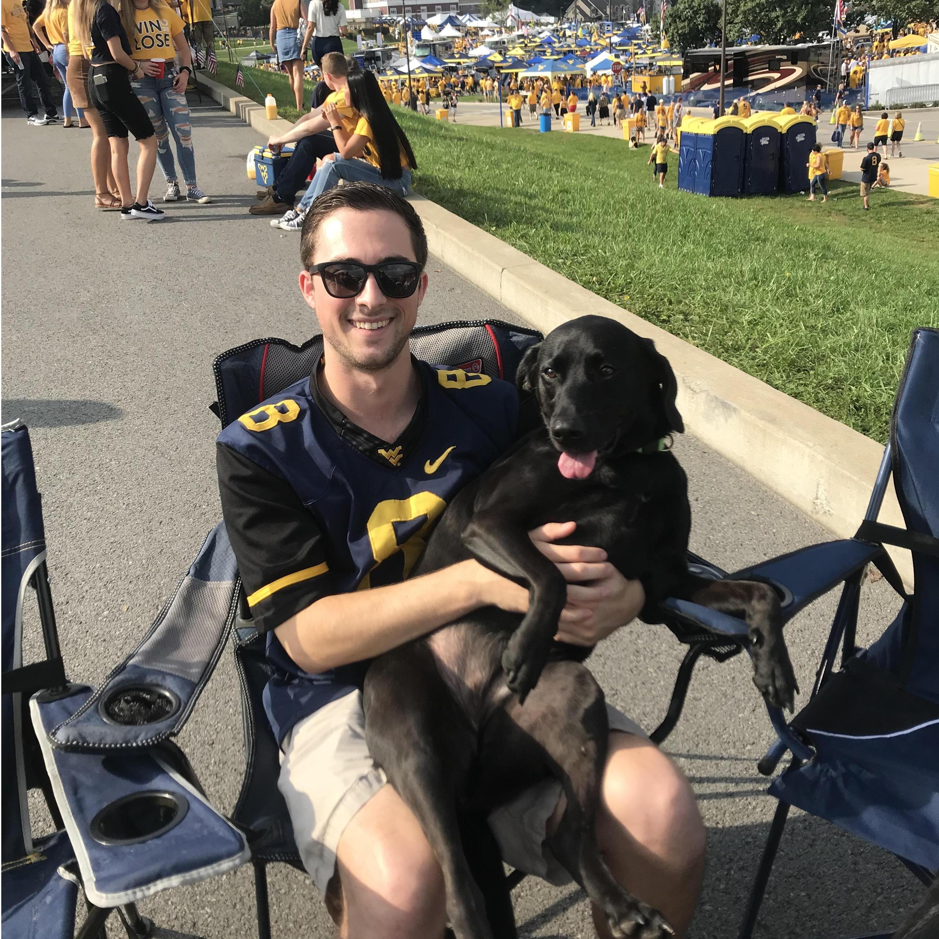 Dylan and Ellie, WVU football season!