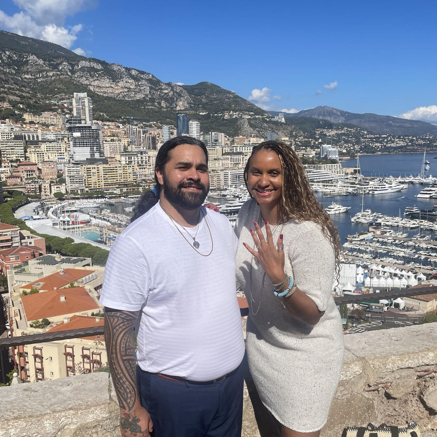 Outside the Prince of Monaco's Palace Where I said "Yes!"