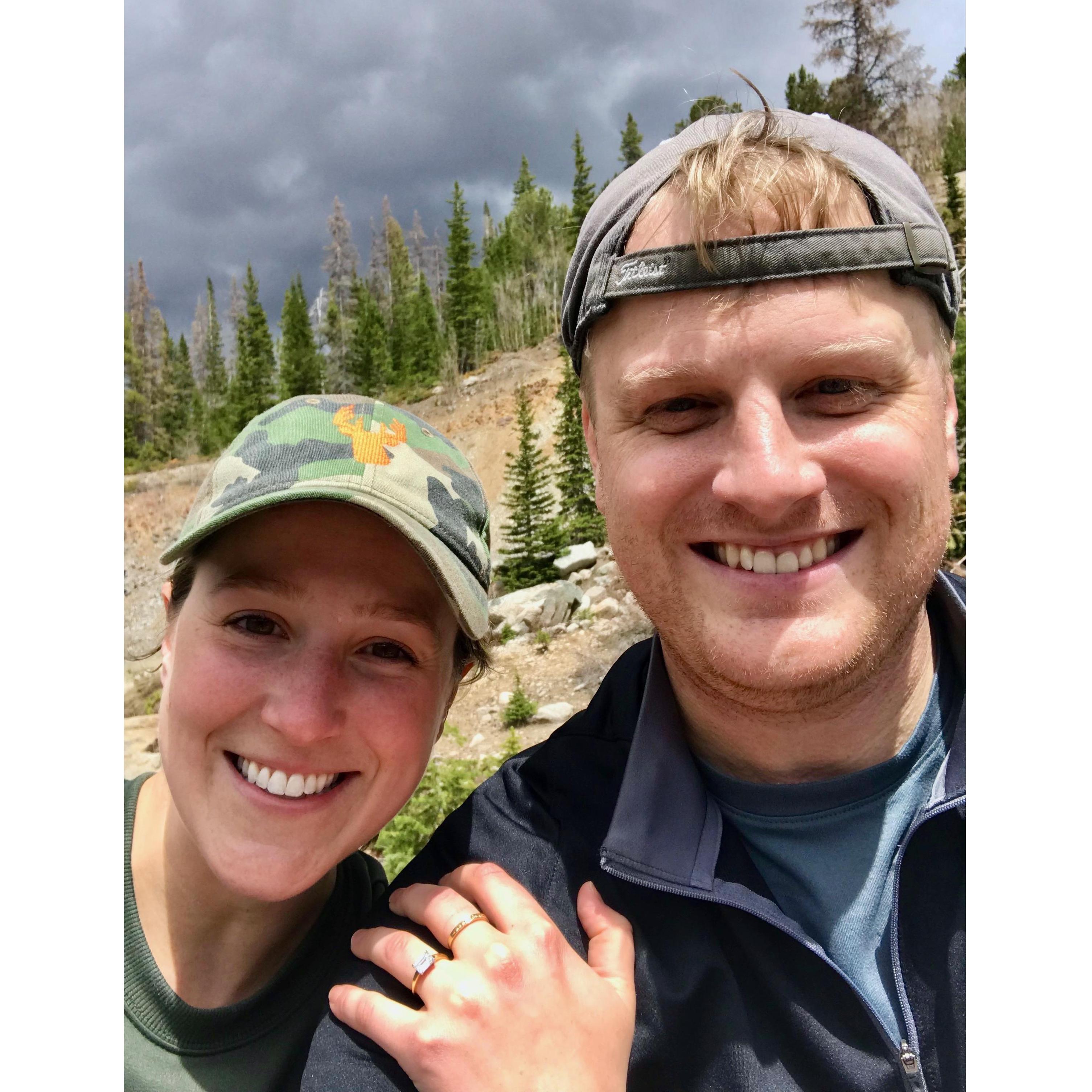 The day we got engaged! Boss Lake near Salida, CO; May 19th, 2018.