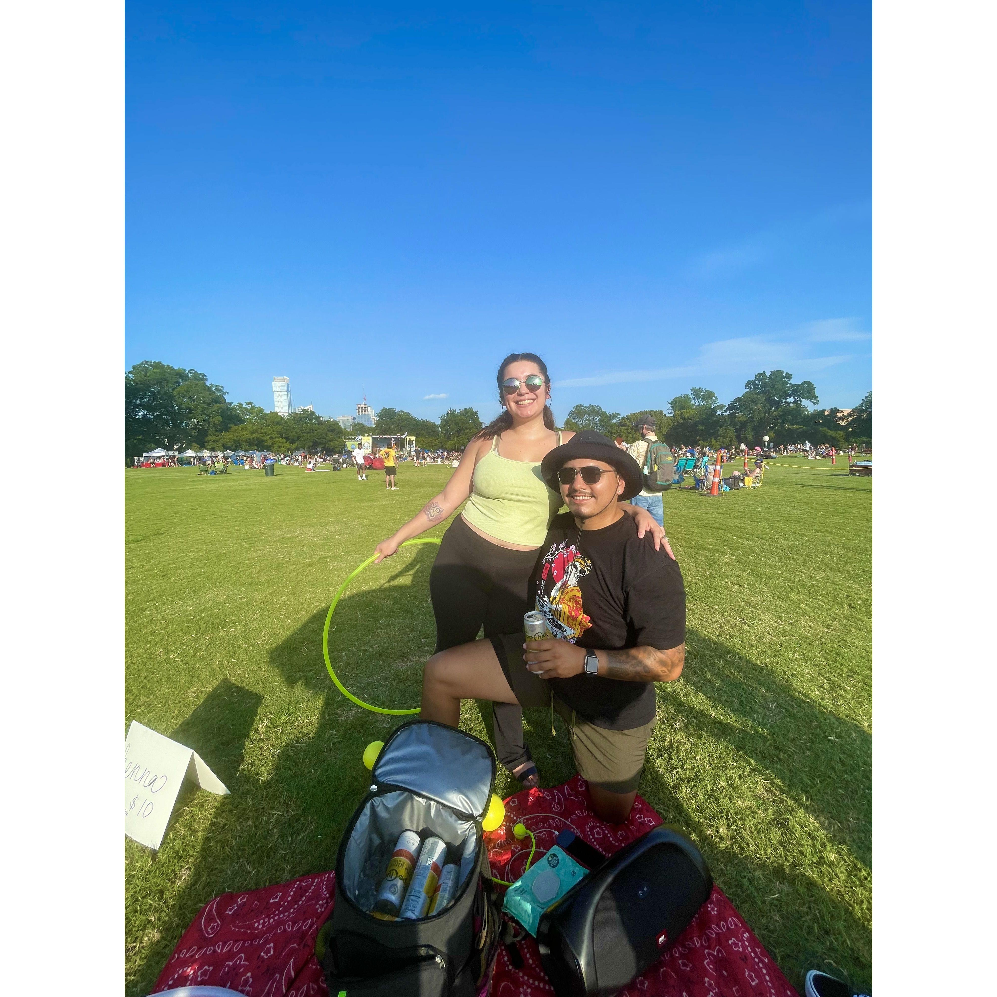 Hooping at Zilker Park