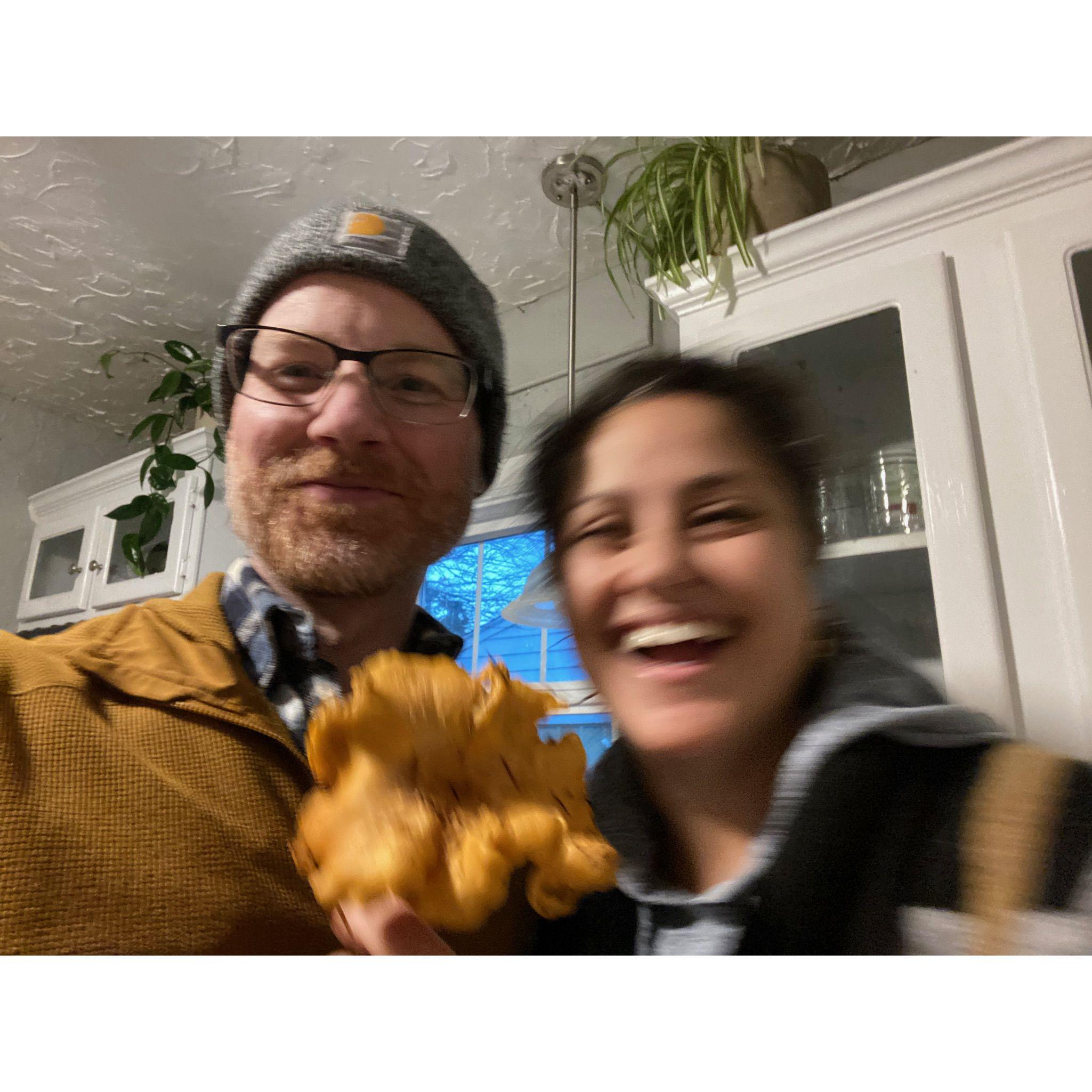 Our first foraging trip - success in the form of Chantrelles!