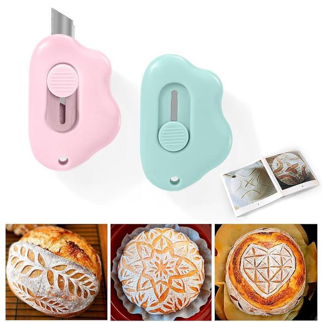 XANGNIER Bread Lame Dough Scoring Tool,2 Pack Sourdough Scoring Tools,Bread Dough Cutter Slashing Razor Tool,Scoring Patterns Booklet,Bread Baking & Making Tools Supplies Accessories