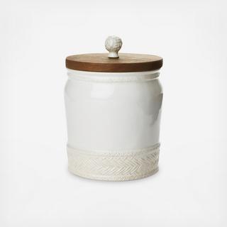 Le Panier Canister with Wooden Lid