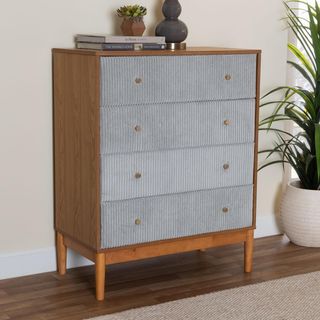 Taylin Mid-Century Wood 4-Drawer Chest