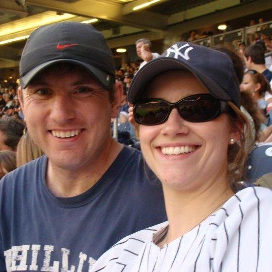 Yankee's fans through and through.....except for that Red Sox Fan to my right who refused to wear Yankee's attire... :) - July 2011