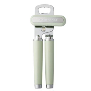 KitchenAid Classic Multifunction Can Opener and Bottle Opener Easy to Use, Razor Sharp Stainless Steel Cutting Wheel, Soft Ergonomic Handles, Pistachio
