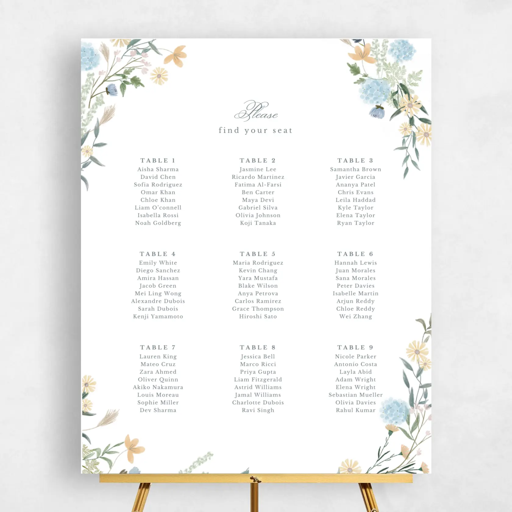 Signage - Laurelwood Seating Chart preview