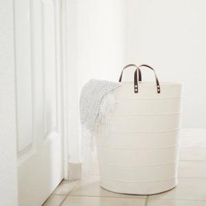 Canvas laundry basket (Etsy)