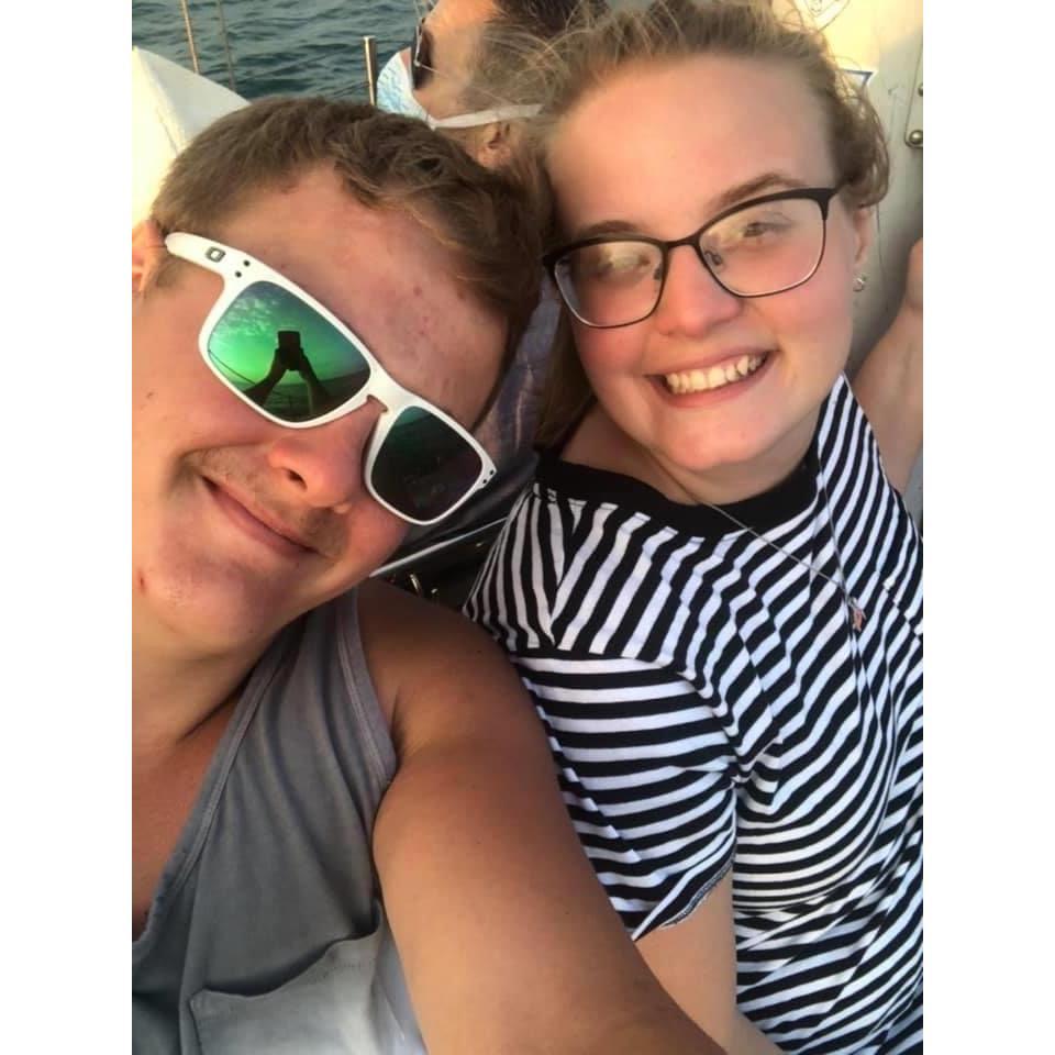 This picture was taken on the Red Witch Sailboat in Kenosha summer of 2020!
