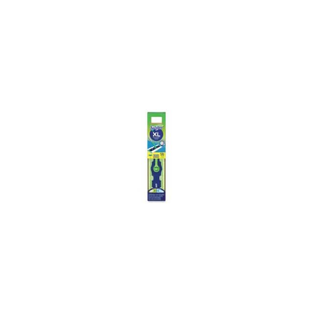 Swiffer Sweeper Mop, 16.5 x 9 White Cloth Head, 46" Green/Silver Aluminum/Plastic Handle