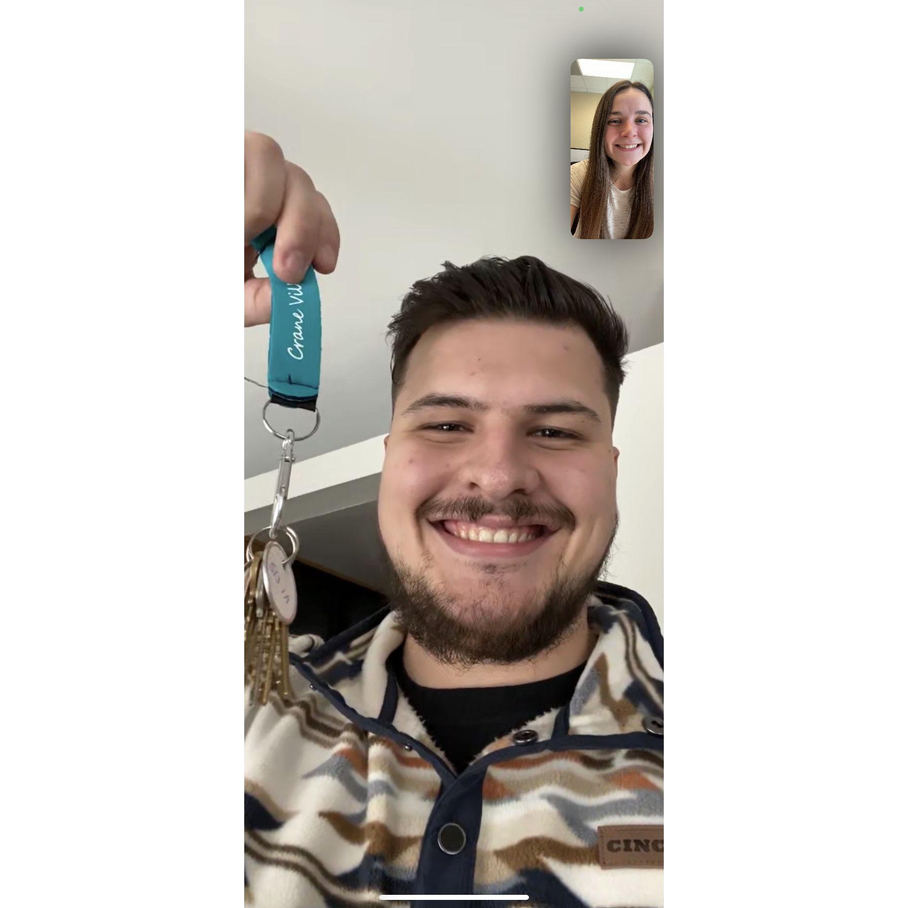 The day we got our keys to our first apartment together! Cassidy was in NC for fieldwork, so we celebrated over facetime!