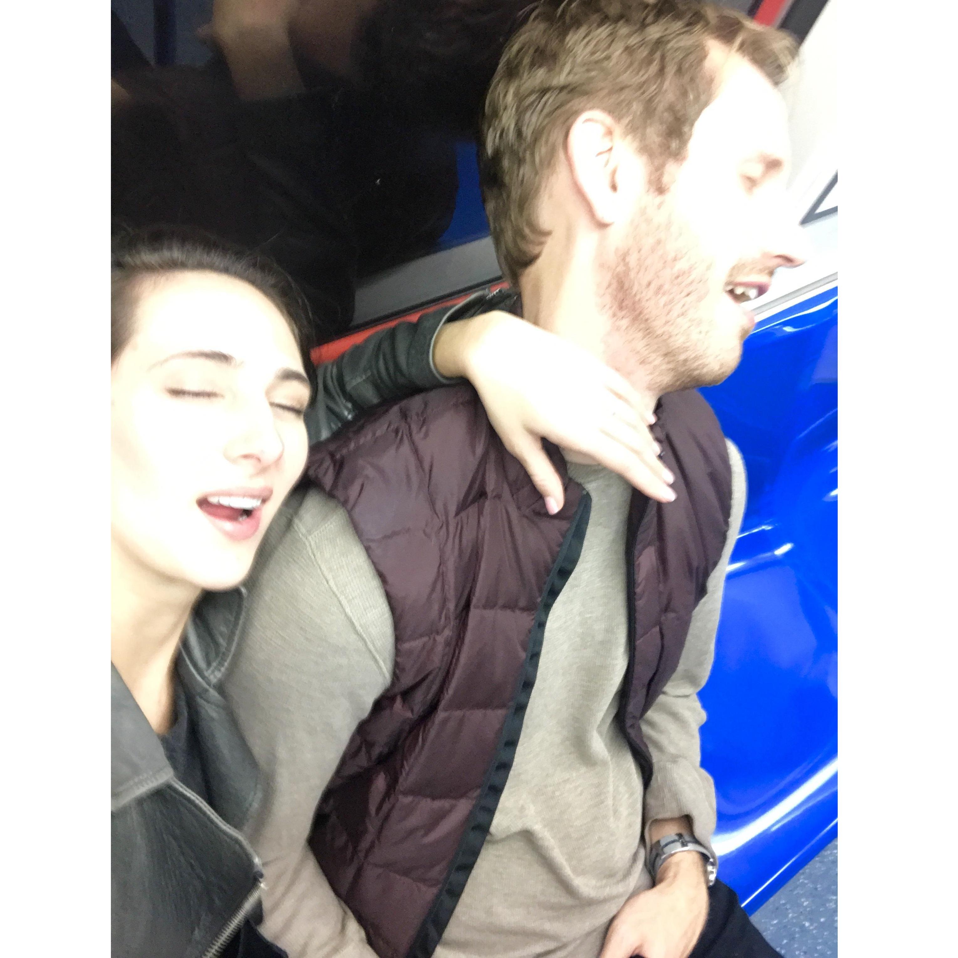 Love doing life together, even riding the path train