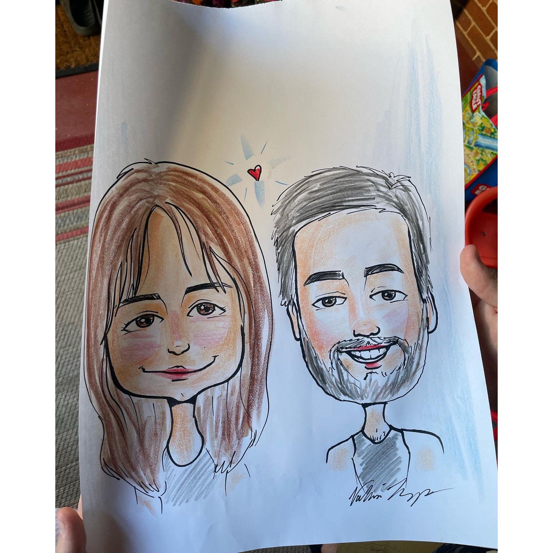 The first of our yearly caricature drawings