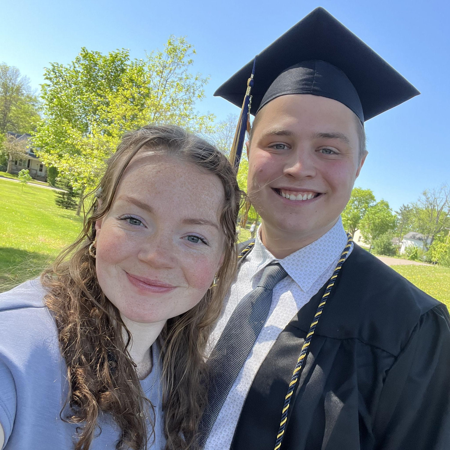 Hugh graduating with his Bachelors of Business Administration in Marketing.