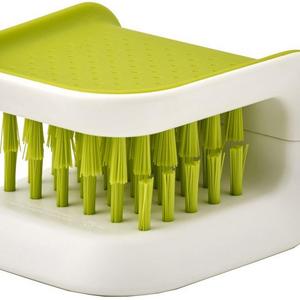 Joseph Joseph 85105 BladeBrush Knife and Cutlery Cleaner Brush Bristle Scrub Kitchen Washing Non-Slip, Green