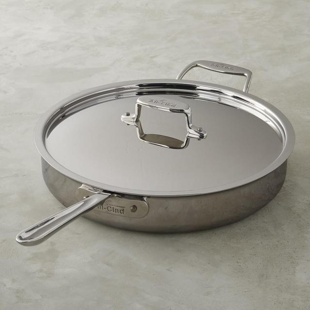 All-Clad d5 Stainless-Steel Sauté Pan, 6-Qt