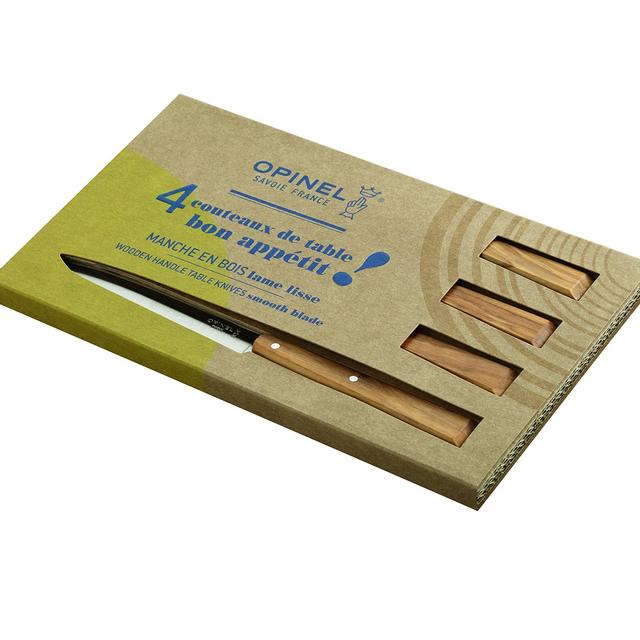 Opinel South Spirit Set of 4 Olivewood Handled Steak Knives 001515
